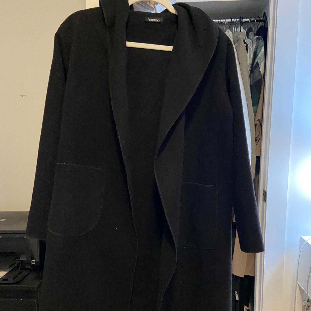 BOOHOO HODDIED TRENCH
